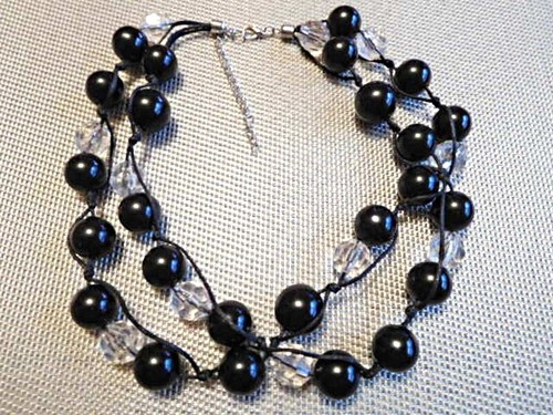 Halskette schwarze - (03130),