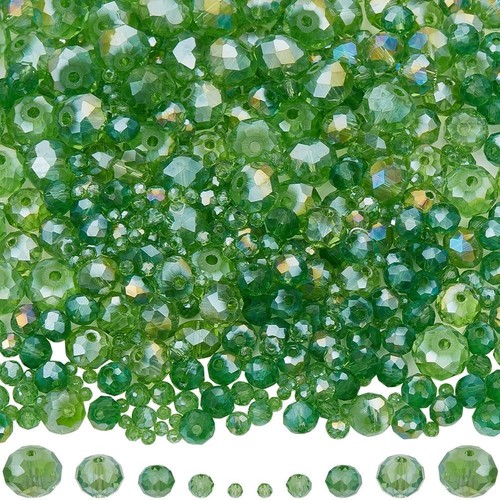 600x facettierte glasperlen - facettierte,